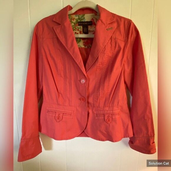 Bandolino Jackets & Blazers - Bandolino Jacket Women’s 8 Orange Corduroy Cotton Short Preppy
